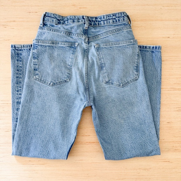 Zara High Waist Mom Fit Light Blue Straight Leg Denim Jeans Size 4 - Picture 4 of 11